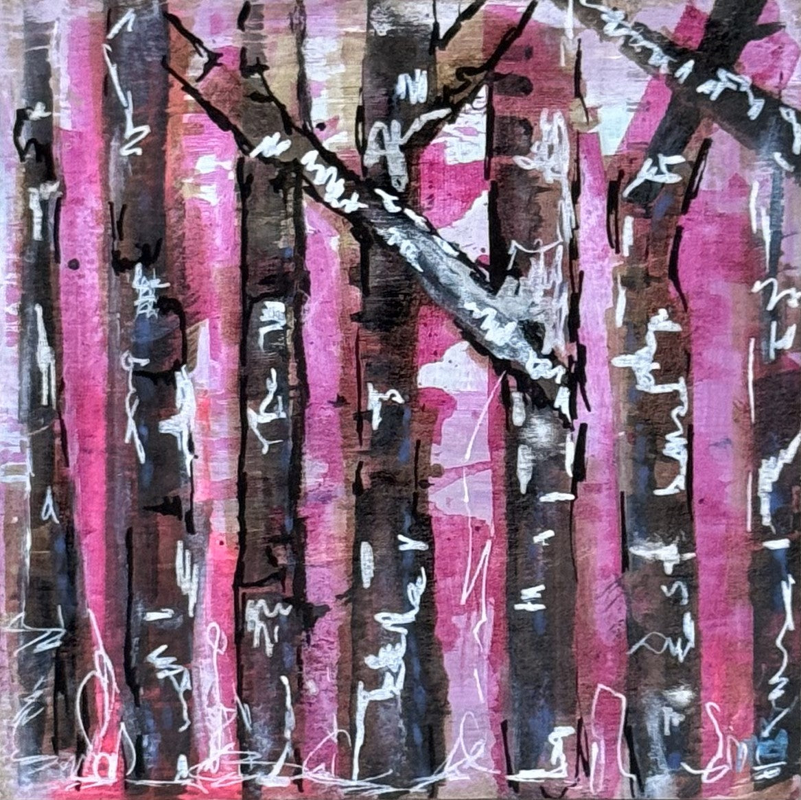 6x6 Pink Trees