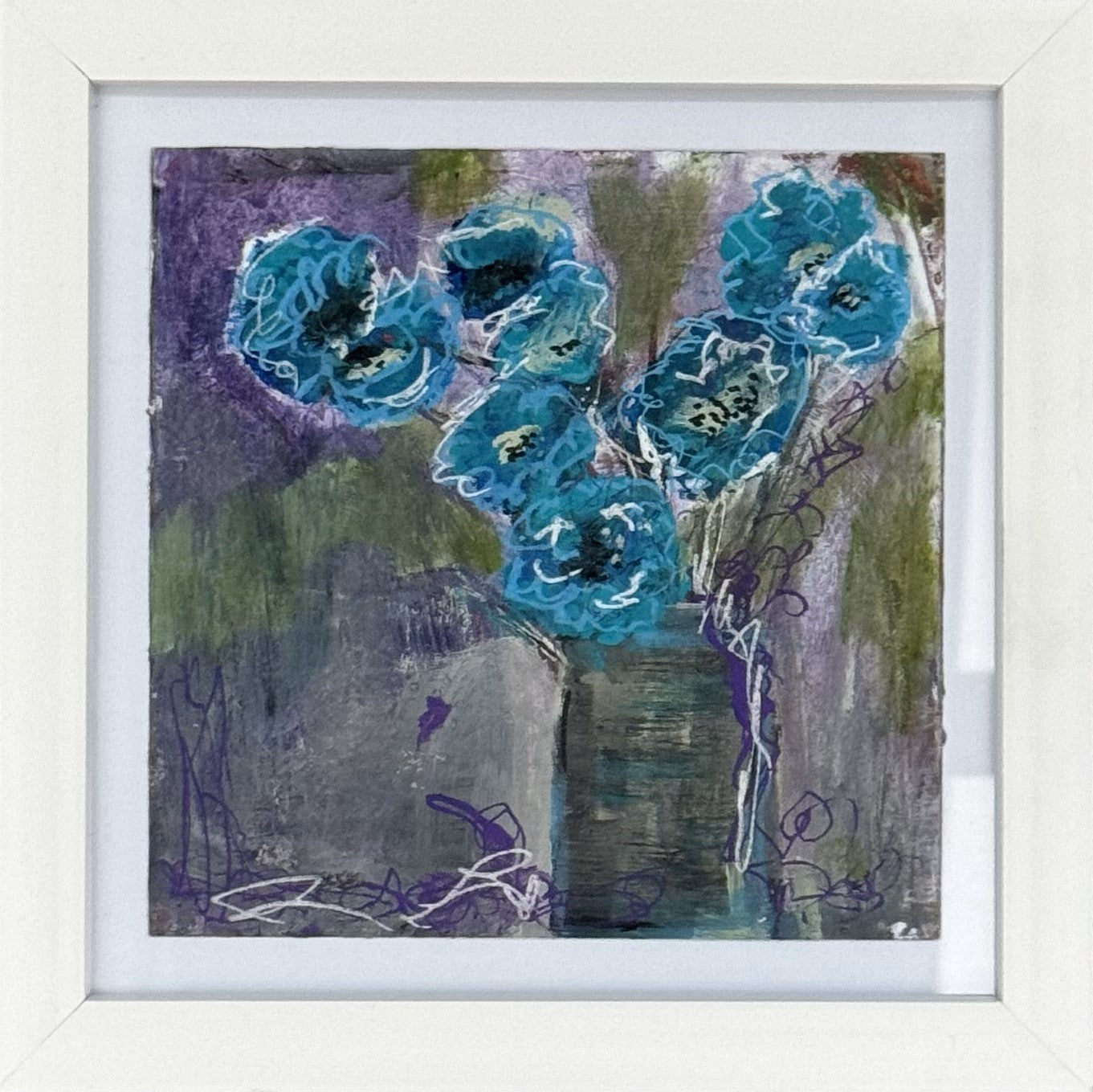 Vase of Blue Flowers