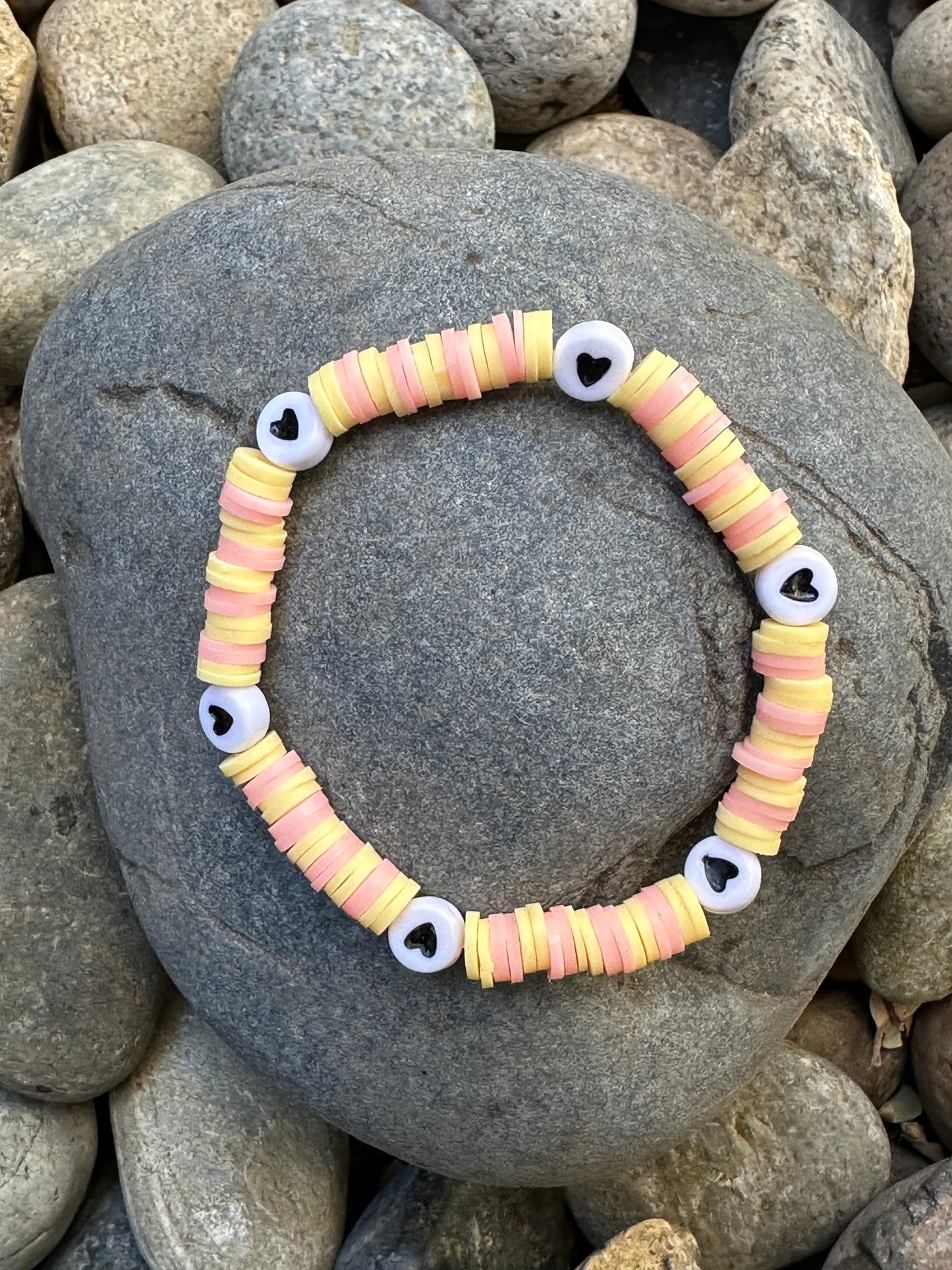 Yellow & Orange Heart Friendship Bracelet