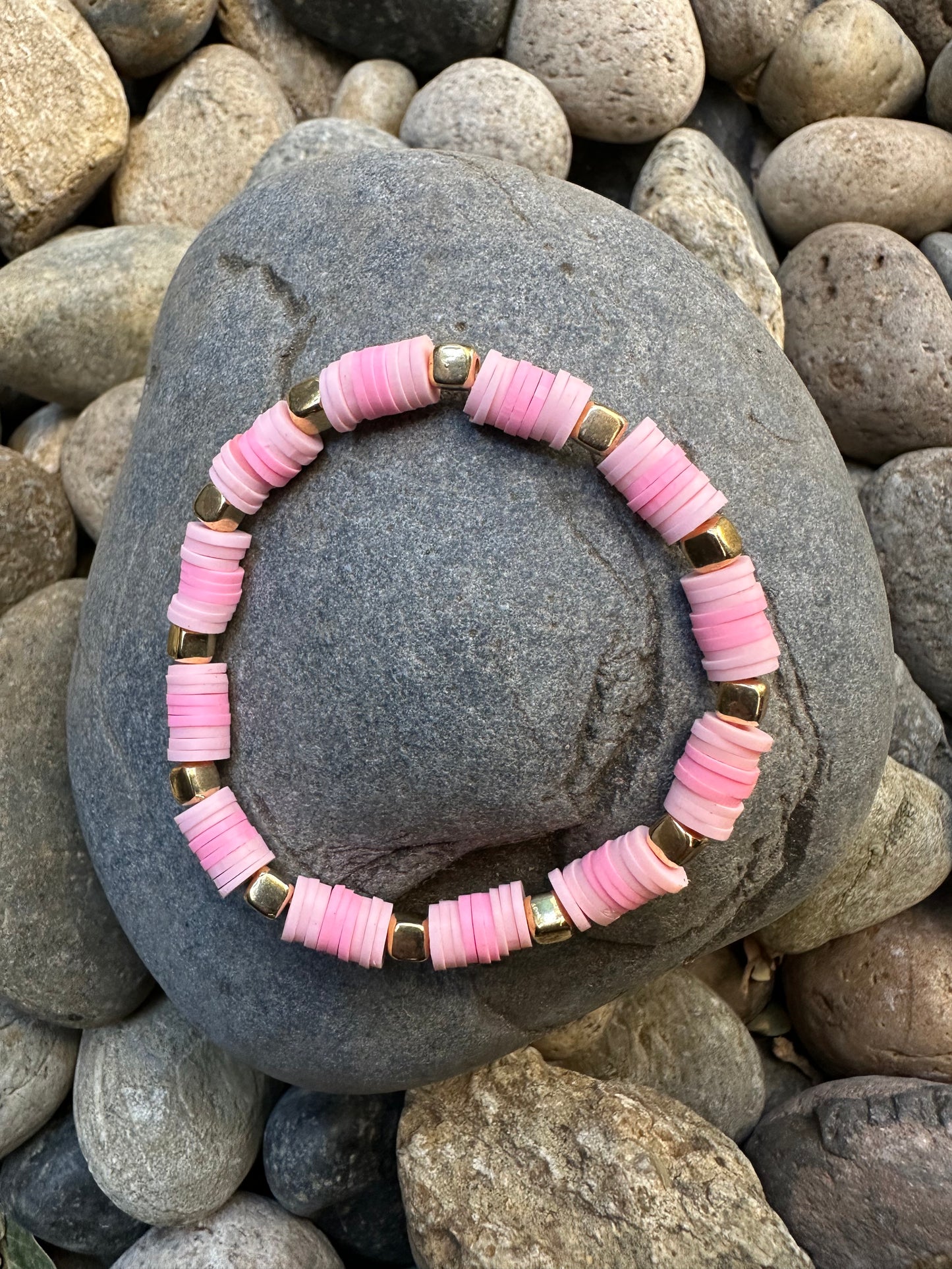 Pink & Gold Friendship Bracelet